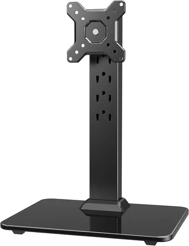 Main image of HUANUO Monitor Stand, Freestanding VESA Mount for 13 to 34 Inch Screens, Holds up to 44lbs, 5 Height Options, Swivel Desk Stand Riser with 360 Rotation, VESA 75x75mm/100x100mm