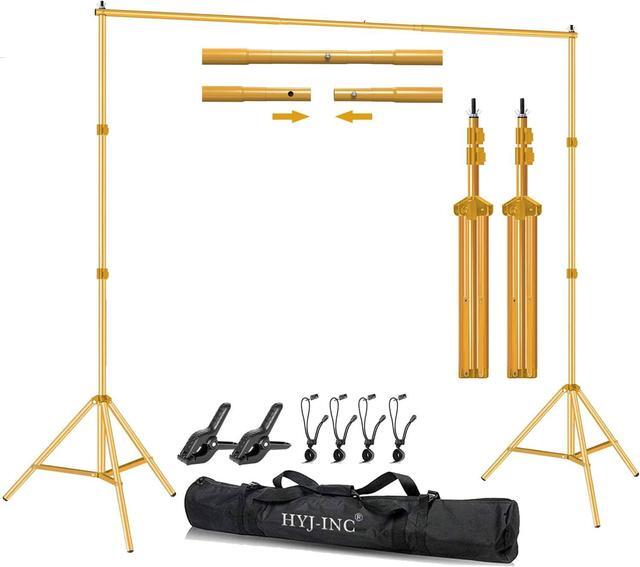 Main image of 10ft x 7ft - Titanium Gold Adjustable Photography Backdrop Support System Photo Video Studio Background Stand Kit with Carry Bag for Portrait & Studio Photography