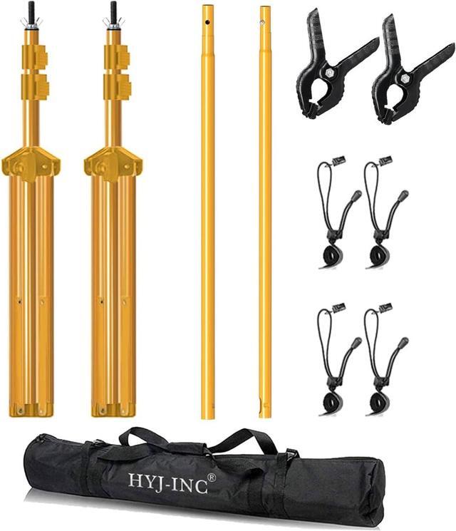 Alt view image 2 of 7 - 10ft x 7ft - Titanium Gold Adjustable Photography Backdrop Support System Photo Video Studio Background Stand Kit with Carry Bag for Portrait & Studio Photography
