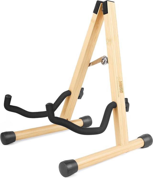Main image of Guitar Stand Acoustic Guitar Stand Wood Classical Electric Guitar Stand Foldable Bass Guitar Stand Guitar Accessories also fit Bass Violin Ukulele(Bamboo)