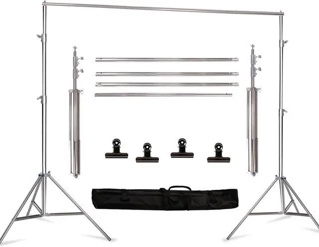 Main image of 8.5 * 10 FT Stainless Steel Backdrop Stand Photo Video Adjustable Background Support System Stand Kit with Carry Bag for Parties Wedding Photography Studio