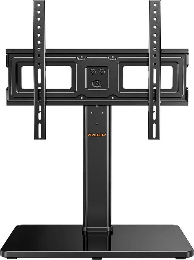 Main image of Perlegear Tabletop TV Stand, Universal TV Stand for 2360 Inch LCD LED OLED TVs, Height Adjustable TV Base Stand with Tempered Glass Base Cable Management,VESA 400x400mm, PGTVS02