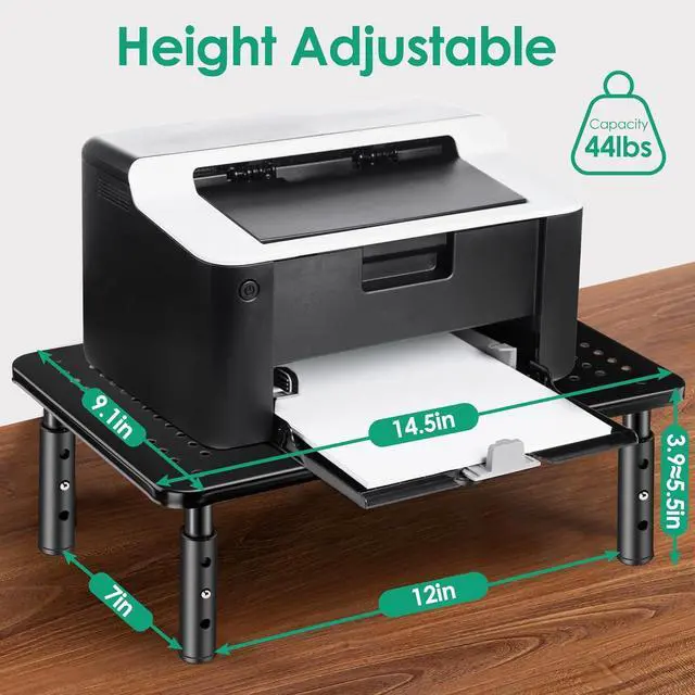 Alt view image 6 of 7 - Monitor Stand Risers for 2 Monitors 3 Height Adjustable Monitor Stand with Pen Holder Dual Monitor Riser Laptop Riser for Office Home School Supplies 2 Pack Black