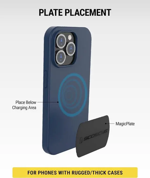 Alt view image 3 of 7 - MAGRKI MagicMount Replacement Metal Plate Kit for Phone Metal Plates for Magnetic Mount Cell Phone Holder for Car Universal with All Devices and Phone Case Black