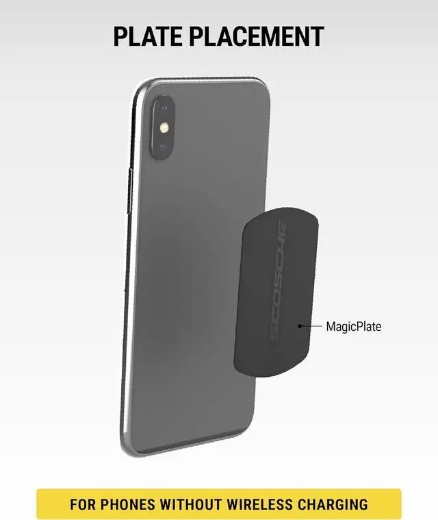 Alt view image 4 of 7 - MAGRKI MagicMount Replacement Metal Plate Kit for Phone Metal Plates for Magnetic Mount Cell Phone Holder for Car Universal with All Devices and Phone Case Black