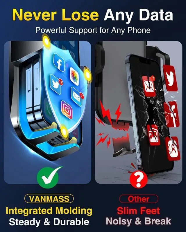 Alt view image 5 of 7 - 85+LBS Strongest Suction & Military-Grade 2025 Ultimate Car Phone MountPatent & Safety Certs Cell Phone Holder Truck Stand for Dashboard Windshield Vent for iPhone 16 15 Pro Max 14