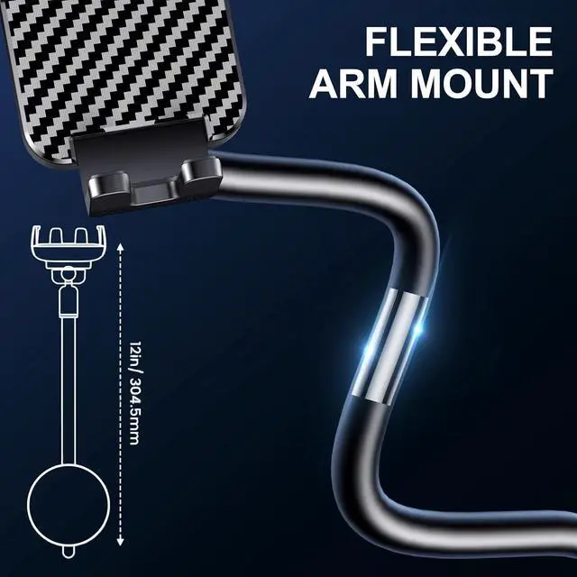 Alt view image 3 of 7 - Phone Holders for your Car [Long Flexible Neck] Car Phone Mount [Anti-Shake Stabilizer] Cell Phone Holder Car for Dashboard Windshield Automotive Accessories Fit for iPhone Android Smartphone