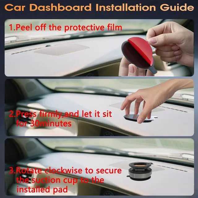 Alt view image 7 of 7 - Car Phone Holder for MagSafe 360° Adjustable Cellphone Mount Stand Vacuum Suction Magnetic Bracket Cell Phone Holders for Your Car/Gym/Mirror Mount for iPhone 16 15 14 & Android Smartphones