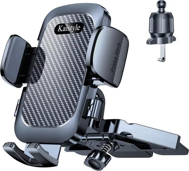 Main image of CD Phone Holder for Car Ultra Sturdy CD Slot & Air VentCD Player Phone Mount for Car CD SlotHands FreeCell Phones Holders for Your Car Accessories for iPhone 16 15 14  All Phones