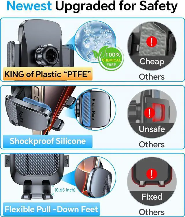 Alt view image 5 of 7 - CD Phone Holder for Car Ultra Sturdy CD Slot & Air VentCD Player Phone Mount for Car CD SlotHands FreeCell Phones Holders for Your Car Accessories for iPhone 16 15 14  All Phones