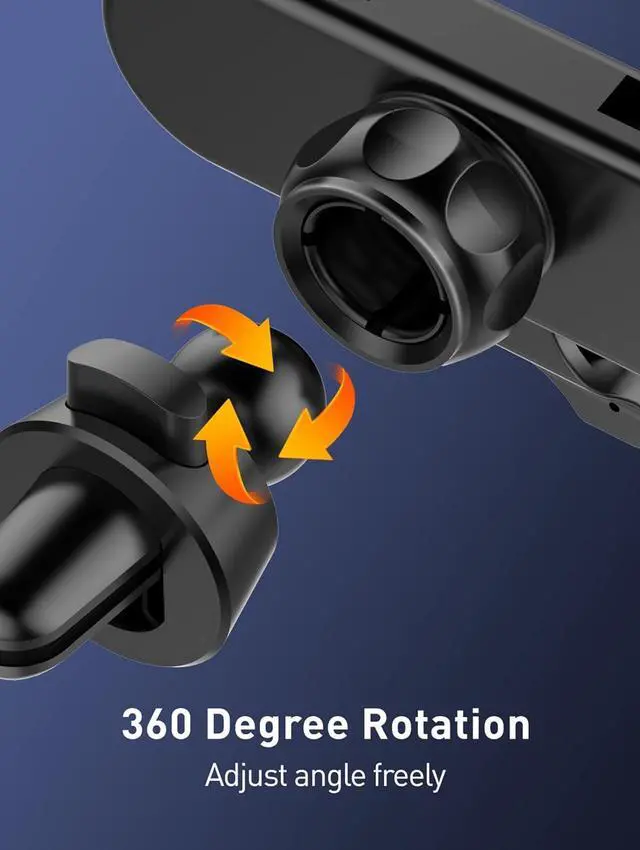 Alt view image 6 of 7 - Gravity Mechanical Car Mount · Air Vent Type · Mini Size [Auto Lock] Hand Operation [Easy Installation] [Stable] [Angle Adjust] [Silicone Protect] Mobile Phone Holder for All Cars  Phones