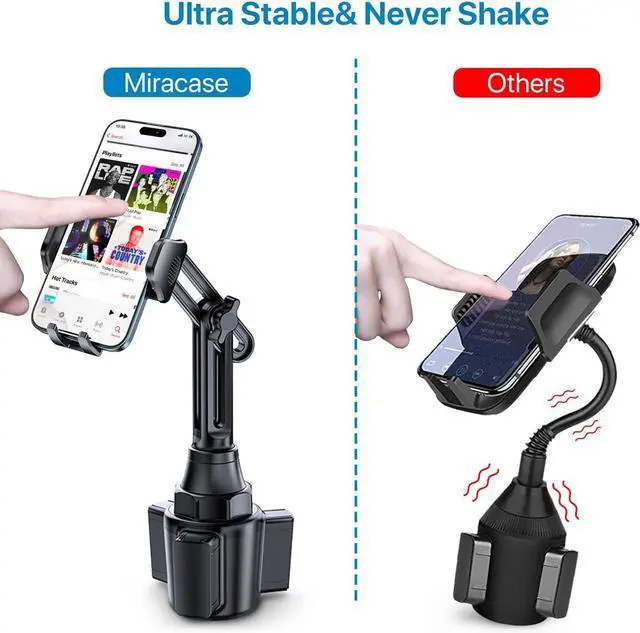 Alt view image 2 of 6 - 2025 Upgraded Universal Cup Phone Holder for Car [Rotatable & Adjustable] Long Neck Car Cup Holder Phone Mount Compatible with iPhone  Google & More Smartphones