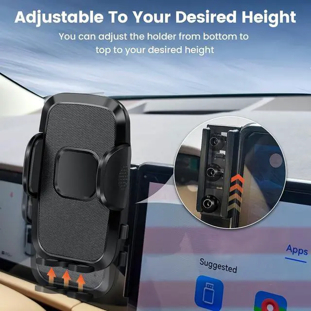 Alt view image 4 of 7 - peleus Car Phone Holder for Audi A4 2020+ A5 2020+ Q5 2021+ Car Phone Mount for Audi A4 with 10.1-Inch Screen Fit for Most Smartphones Cell Phone Automobile Cradles Hands-Free 360 Degree Rotation