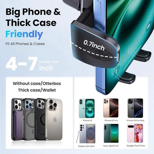 Alt view image 6 of 7 - Car Phone Holder Universal Phone Mount for Car Dashboard&Windshield&Air Vent Super Suction Dash Cellphone Car Mount Stand for iPhone 16/15/14/13/12/11 Pro Max  & Android Smartphones