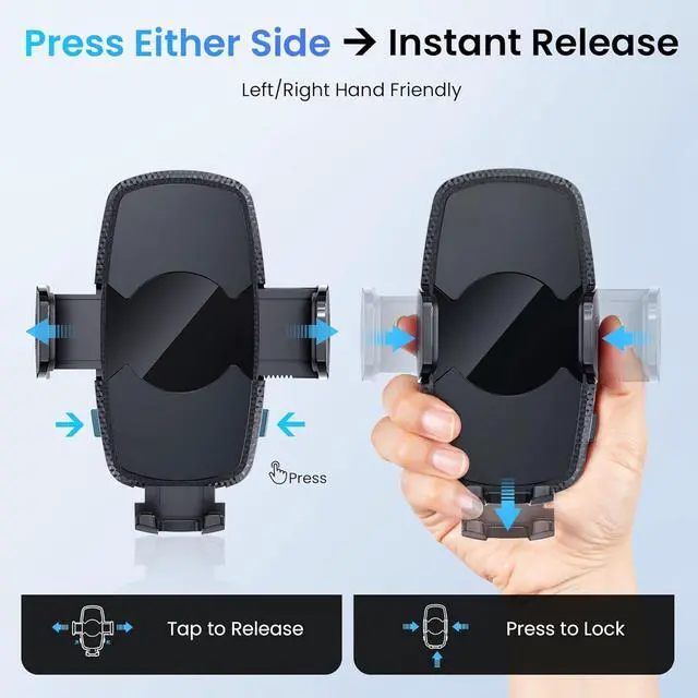 Alt view image 7 of 7 - Car Phone Holder Universal Phone Mount for Car Dashboard&Windshield&Air Vent Super Suction Dash Cellphone Car Mount Stand for iPhone 16/15/14/13/12/11 Pro Max  & Android Smartphones