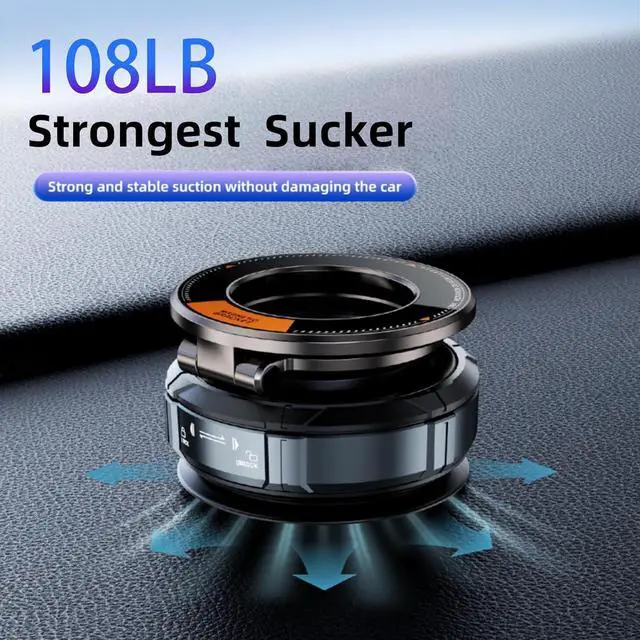 Alt view image 5 of 7 - Car Phone Holder for Magsafe Strongest Suction Vacuum Magnetic 360° Adjustable Dashboard Windshield Phone Mount Universal Automobile Cradle Cell Phone Holders Stand for iPhone Android All Car Model