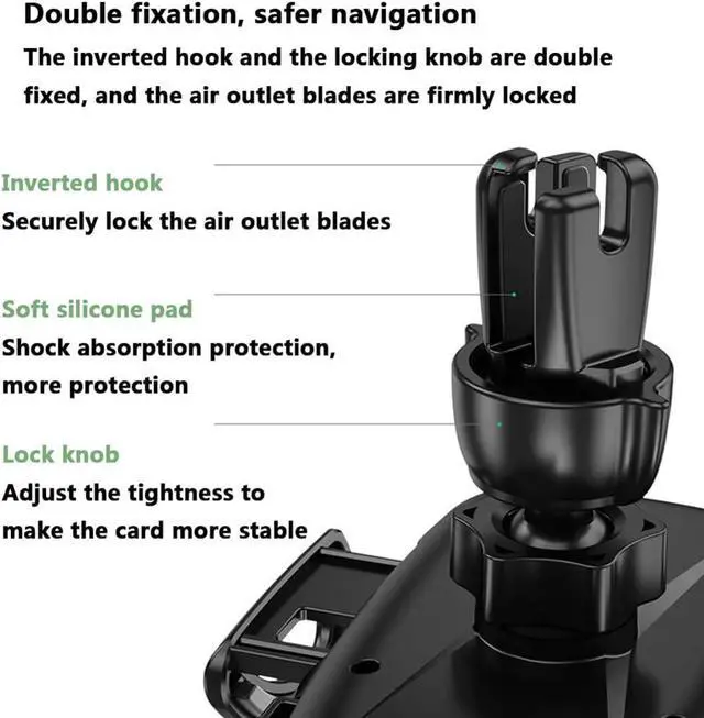 Alt view image 2 of 6 - Car Phone Holder- Hands-Free Phone Holder for Car Secure & StablePhone Holder for Car Vent with Firm Grip Fits for iPhone Cell Phone Automobile Cradles Universal - Car Cell Phone Holder