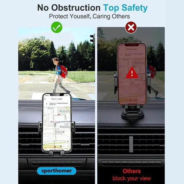 Alt view image 6 of 6 - Car Phone Holder- Hands-Free Phone Holder for Car Secure & StablePhone Holder for Car Vent with Firm Grip Fits for iPhone Cell Phone Automobile Cradles Universal - Car Cell Phone Holder