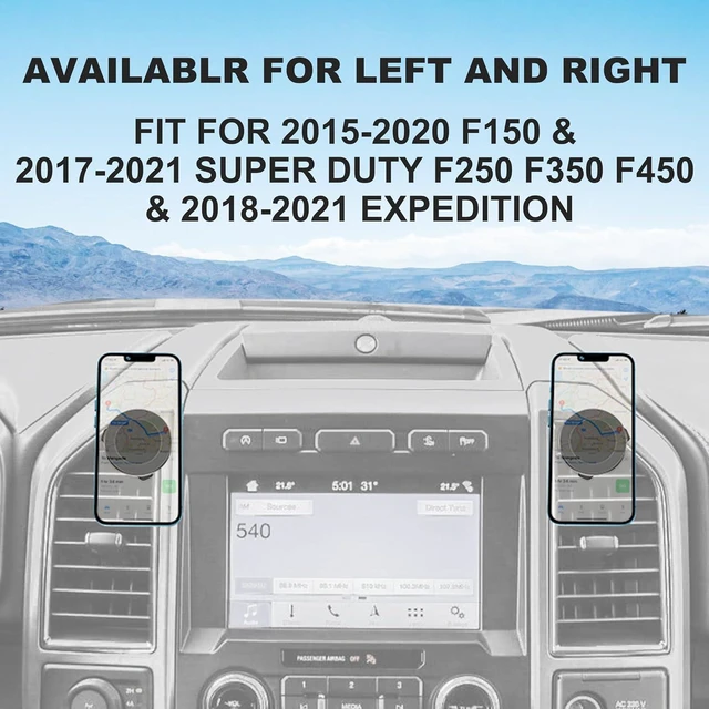 Alt view image 2 of 7 - CNC Vent Phone Holder, Magnetic Car Air Vent Phone Holder Cradles Mount Compatible with F150 2015-2020 & Super Duty F250 F350 F450 2017-2021 Universal Bracket Stand for iPhone & Android