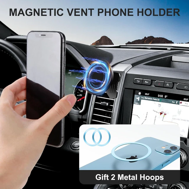 Alt view image 3 of 7 - CNC Vent Phone Holder, Magnetic Car Air Vent Phone Holder Cradles Mount Compatible with F150 2015-2020 & Super Duty F250 F350 F450 2017-2021 Universal Bracket Stand for iPhone & Android