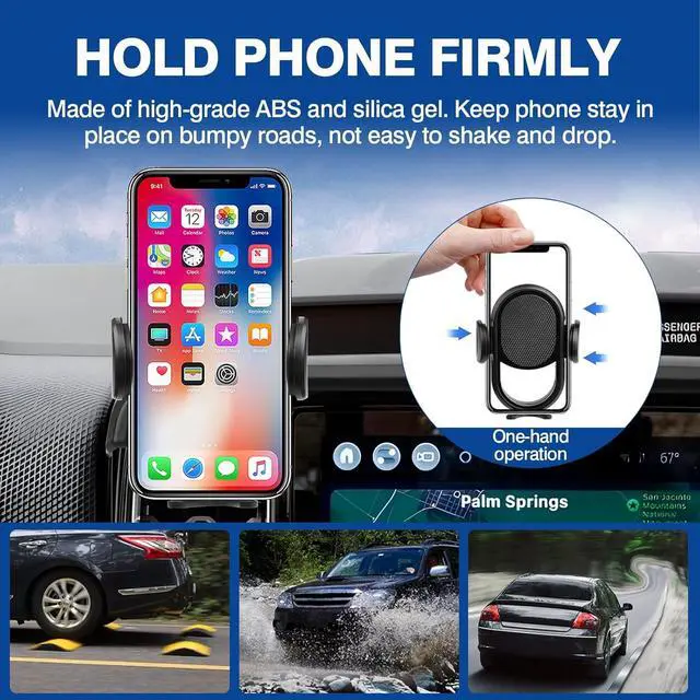 Alt view image 5 of 7 - Car Phone Holder for 2024 2025 Ford Ranger Accessories Phone Mount Cell Phone Automobile Cradles Hands-Free 360 Degree Rotation