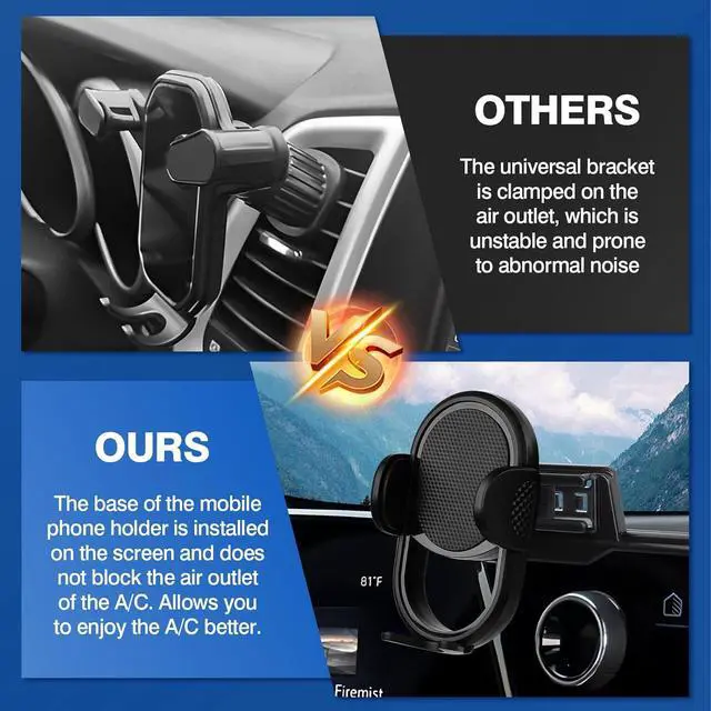 Alt view image 6 of 7 - Car Phone Holder for 2025 Chevy Chevrolet Equinox Accessories Phone Mount 11.3-Inch Screen Cell Phone Automobile Cradles Hands-Free 360 Degree Rotation(Not for EV)