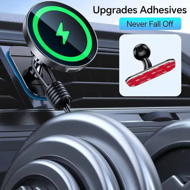 Alt view image 5 of 7 - for MagSafe Car Mount ChargerStronger Magnets iPhone Magnetic Wireless Car ChargerDashboard+Vent for Magsafe Charger Cell Phone Car Mount for iPhone 16 Pro Max 15 14 13 12 MagSafe Cases