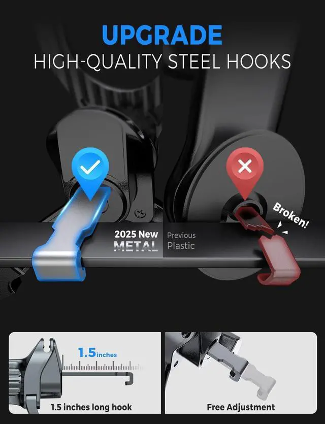 Alt view image 6 of 7 - Fits MagSafe Car Mount [2 Pack] Magnetic Phone Holder for Car Vent Strong N52 Magnets Air Vent Cell Phone Holder Clip for iPhone 16/15/ 14/13/ 12/ Pro Max