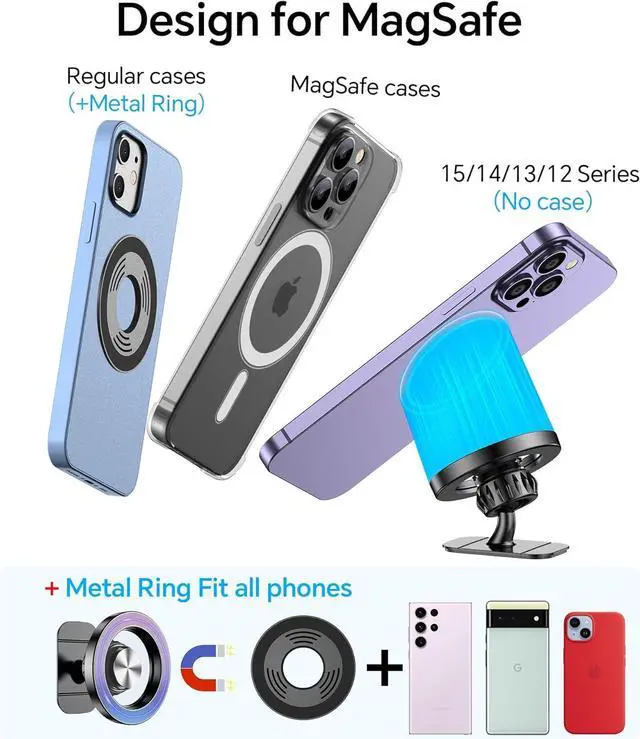 Alt view image 6 of 7 - for Magsafe Car Mount Vent20 Strong Magnetsfor iPhone Magnetic Car Mount360°Cell Phone Mount for CarHands FreeAir Vent Phone Holder for Car Accessories for Women Men iPhone 16 15 14 13 12 Plus