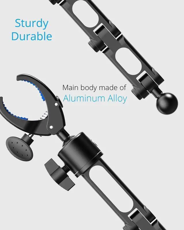 Alt view image 6 of 7 - Upgraded Phone Holder for Your Car Rear View Mirror Phone Holder - Aluminum Alloy Mount Multi-Angle Adjustment Rotatable and Retractable Compatible with 4-7 Inch iPhone and Android Phones (Black)