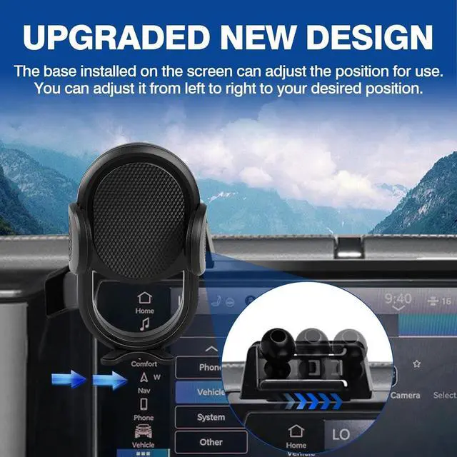 Alt view image 3 of 7 - Autorder Car Phone Holder for 2024 2025 Jeep Wrangler JL/Gladiator JT Accessories Phone Mount 12.3-Inch Screen Cell Phone Automobile Cradles 360 Degree Rotation