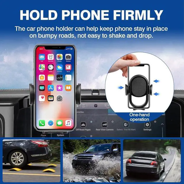 Alt view image 5 of 7 - Autorder Car Phone Holder for 2024 2025 Jeep Wrangler JL/Gladiator JT Accessories Phone Mount 12.3-Inch Screen Cell Phone Automobile Cradles 360 Degree Rotation