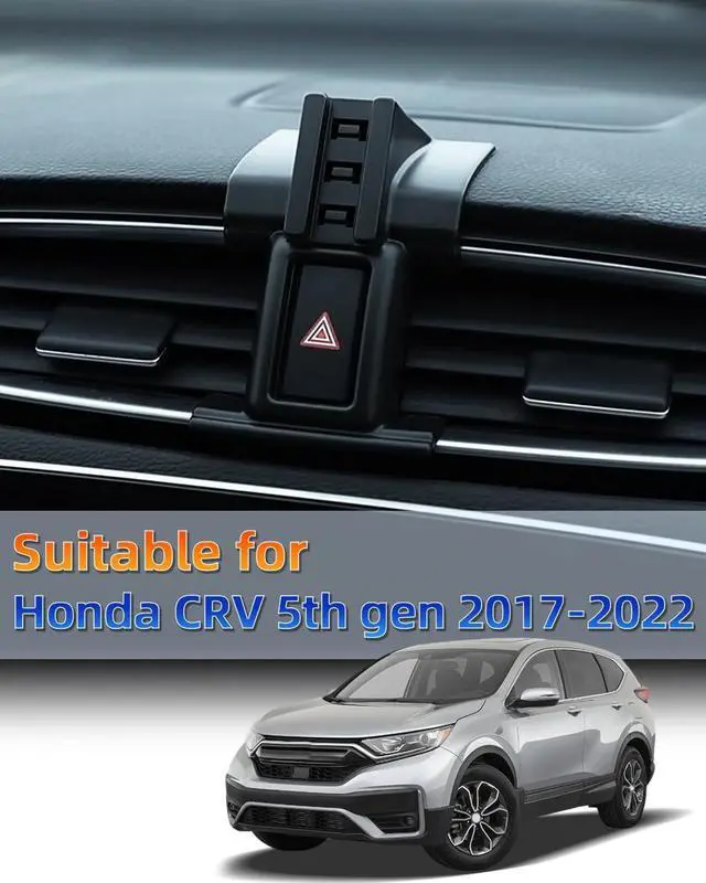 Alt view image 2 of 6 - Car Phone Mount for Honda CRV CR-V 2017 2018 2019-2020 2021 2022 Accessories 5th Gen CRV Custom Air Vent Phone Holder Auto Lock Hands Free 360° Rotation Cell Phone Automobile Cradles