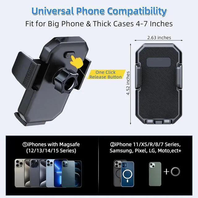 Alt view image 3 of 6 - Car Phone Mount for Honda CRV CR-V 2017 2018 2019-2020 2021 2022 Accessories 5th Gen CRV Custom Air Vent Phone Holder Auto Lock Hands Free 360° Rotation Cell Phone Automobile Cradles