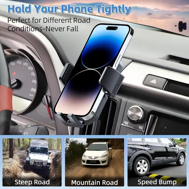Alt view image 5 of 6 - Car Phone Mount for Honda CRV CR-V 2017 2018 2019-2020 2021 2022 Accessories 5th Gen CRV Custom Air Vent Phone Holder Auto Lock Hands Free 360° Rotation Cell Phone Automobile Cradles