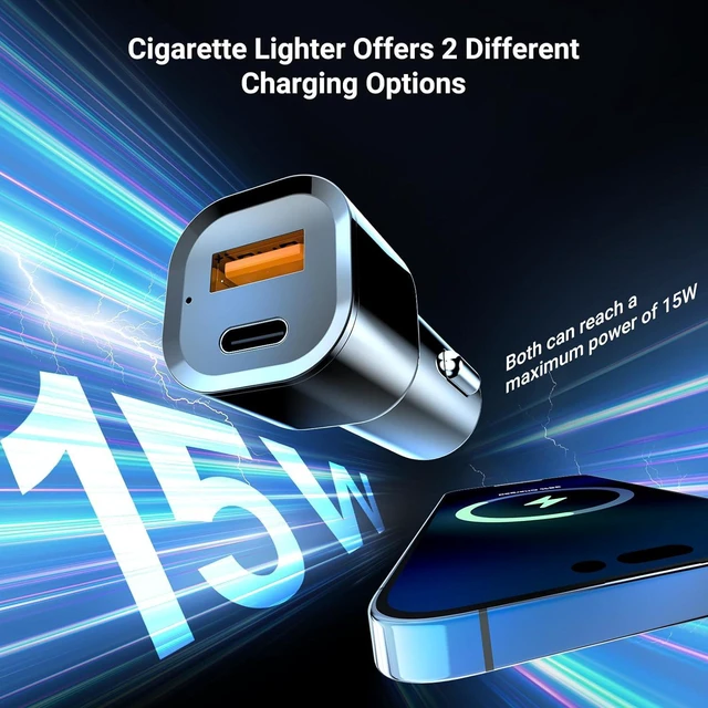 Alt view image 3 of 7 - for Magnetic Cup Holder Charger, 360° Rotating Wireless Magnetic Car Charger, Fast Charging Phone Holder for iPhone 17 16 15 14 13 12 and Galaxy S20 Above Series [With QC 3.0 Adapter