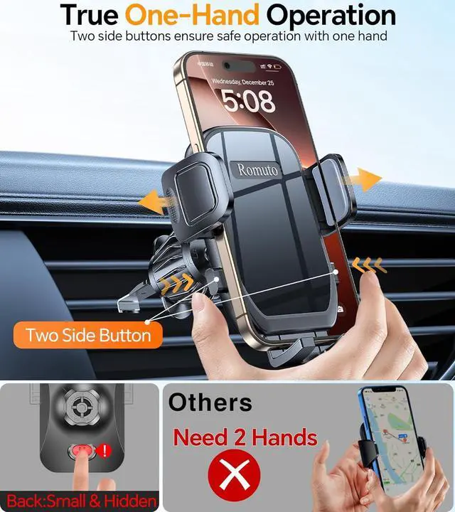 Alt view image 6 of 7 - Car Phone Holder MountWindshield+Vent+DashSuction Cup Phone Holders for Your Car Phone Mount Cell Phone Car Mount for Truck Stand Dashboard car mount for iPhone 16 15 Pro Max (Silicone rubber)