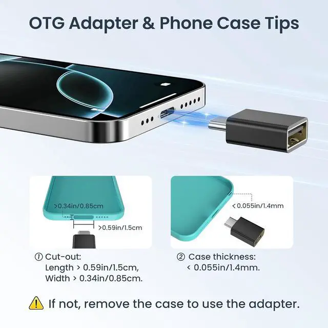 Alt view image 4 of 7 - 4Pack USB to USB C Adapter&Type C Male to 3.0 Female Charger Thunderbolt 4 to Type A OTG Converter for iPhone 16 15 14 Pro Max Plus Mouse Keyboard Galaxy S23 S24 MacBook  Watch CarPlay