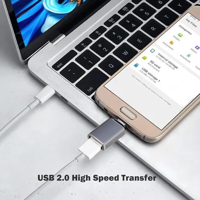 Alt view image 3 of 5 - 5 Pack Micro USB to USB OTG Adapter usba to MICR USB Micro USB 2.0 OTG Adatper for S7 LG Mouse Flash Drive Keyboard Game Controller(Silver Gray)