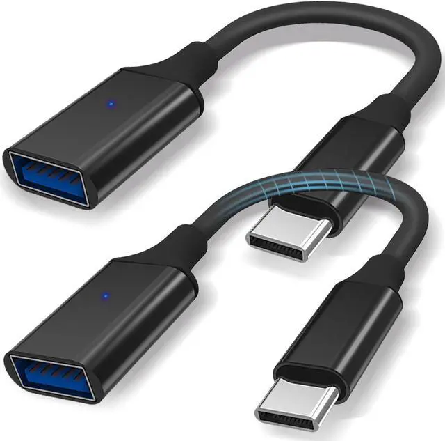 Main image of USB C to USB 3.0 Adapter 2 Pack Type C Male to USB Female OTG Cable Thunderbolt to USB Adapter Compatible for iPhone 16 15 Pro Max iPad MacBook Pro/Air 2023 2022 M1 M2 Galaxy S23 S22 Note 10
