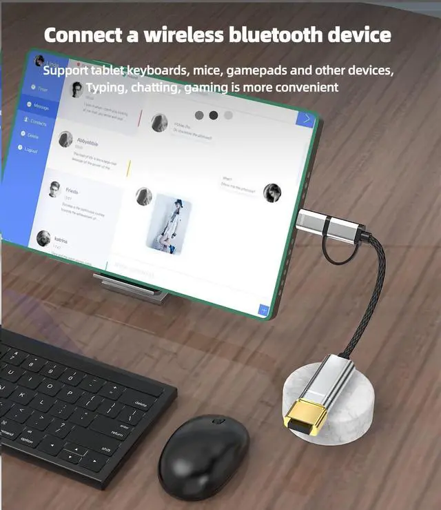 Alt view image 4 of 7 - Zoyuzan USB to Lightning Adapter OTG Cable USB-A Female Type C Male 3.0 Converter Thunderbolt Port Cord  IPhone15 Pro Max ipad 10?Air4/5?Mini6?Pro 12.9 MacBook compatible