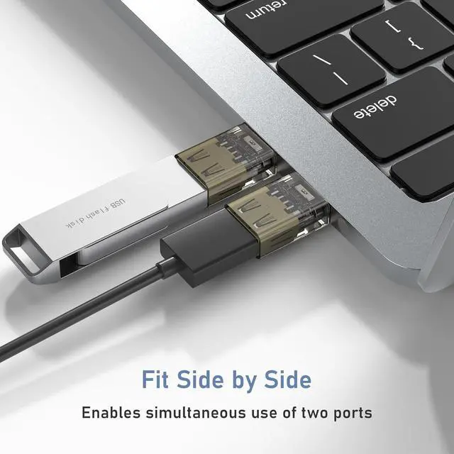 Alt view image 3 of 7 - USB C to USB 3.0 Adapter 3Pack USBC Male to USBA Female Adapter Type C Thunderbolt 5 4 3 OTG Converter for  MacBook Pro Air iPad 11 Mac iPhone 17 16 16e 15 Max  S25 S24 Laptop