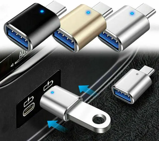 Alt view image 3 of 7 - 3 Pack USB C to USB 3.0 OTG Adapter USB C Male to USB 3.0 Female Converter Adapter for MacBook Pro/Air iPad iMac Keyboard Mouse Printer Hard Disk Hub and Other Type C Devices (3 Colors)