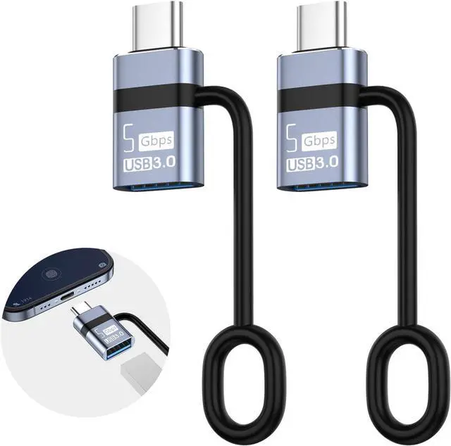 Main image of USB C to USB Adapter 2-Piece Set USB C to U 3.0 OTG Adapter Thunderbolt 4/3 to USB 3.0 Compatible with Phone 16 Pro Max MacBook Pro Air 2023 Pad Mini iMac Surface etc