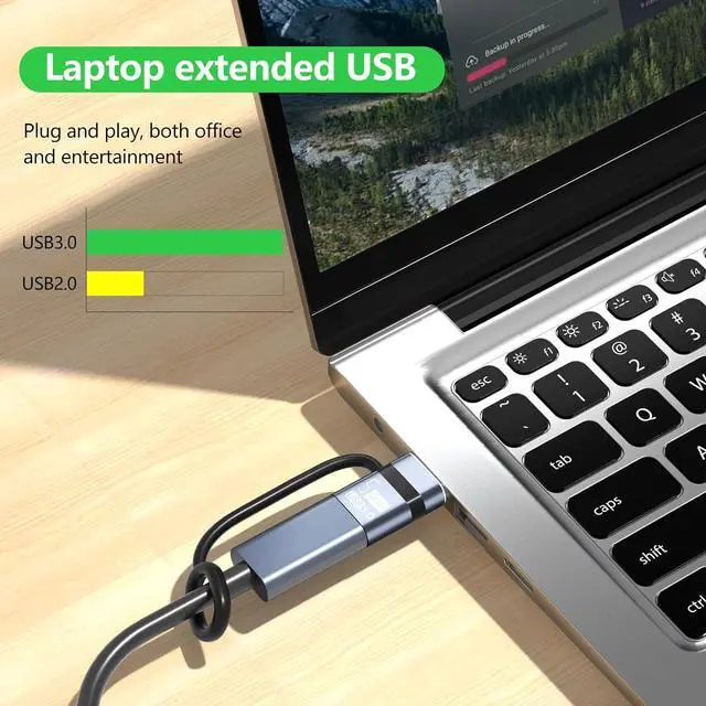 Alt view image 6 of 6 - USB C to USB Adapter 2-Piece Set USB C to U 3.0 OTG Adapter Thunderbolt 4/3 to USB 3.0 Compatible with Phone 16 Pro Max MacBook Pro Air 2023 Pad Mini iMac Surface etc