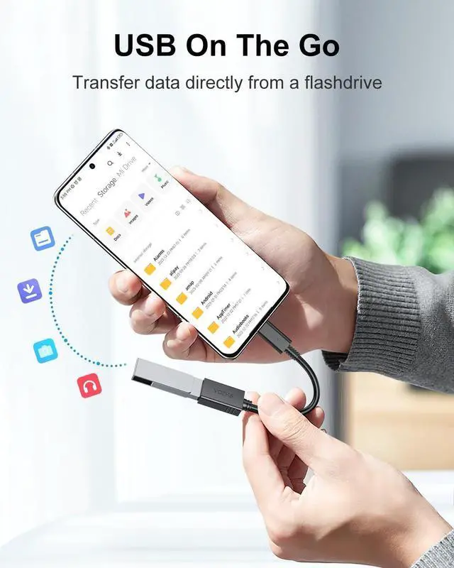 Alt view image 4 of 7 - USB C to USB Adapter USB C Male to USB3.0 Female Adapter OTG Cable Thunderbolt3 to USB Adapter Compatible with MacBook Pro/Air 2022 2020 iPad Pro 2022  Galaxy S23 S22 Pixel