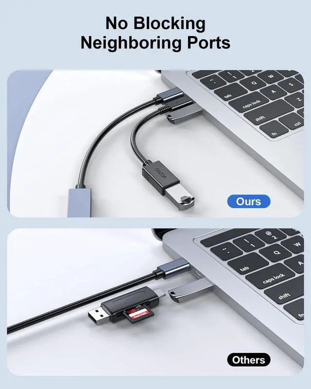 Alt view image 2 of 7 - USB C to USB Adapter USB C Male to USB3.0 Female Adapter OTG Cable Thunderbolt3 to USB Adapter Compatible with MacBook Pro/Air 2022 2020 iPad Pro 2022  Galaxy S23 S22 Pixel