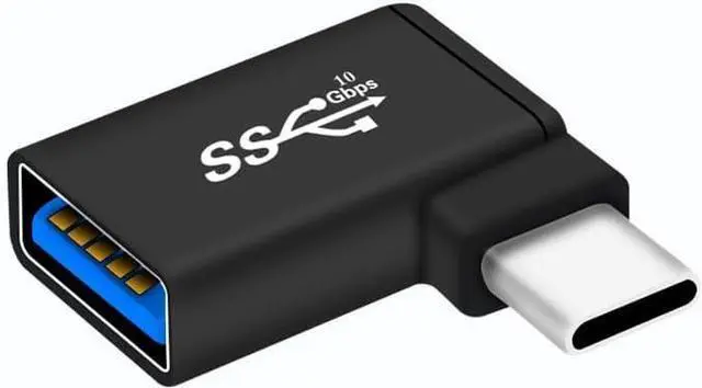 Alt view image 3 of 5 - Right Angle USB C to USB OTG Adapter(3-Pack) Aluminum 90 Degree USB-C to USB 3.0 Converter Type C OTG for MacBook Pro 2020 iPad Pro