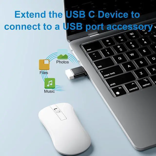 Alt view image 2 of 7 - USB to USBC Adapter 10 Pack USB-C to USB Adapter USBA Type C Male Female OTG Converter USBC Adapters for iPhone MacBook iPad Car Charger(Black)