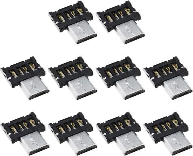 Main image of 10Pcs Micro USB OTG Adapter Replacement Micro USB 2.0 5pin OTG Adapter Connector Compatible with Android Phones Electronic Accessories